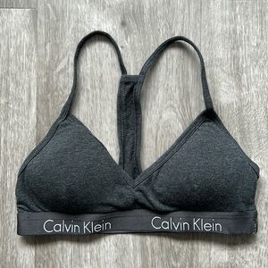 Calvin Klein Gray Racerback Bralette